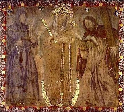 Imagen del Lienzo de la Virgen de Chiquinquirá renovado
